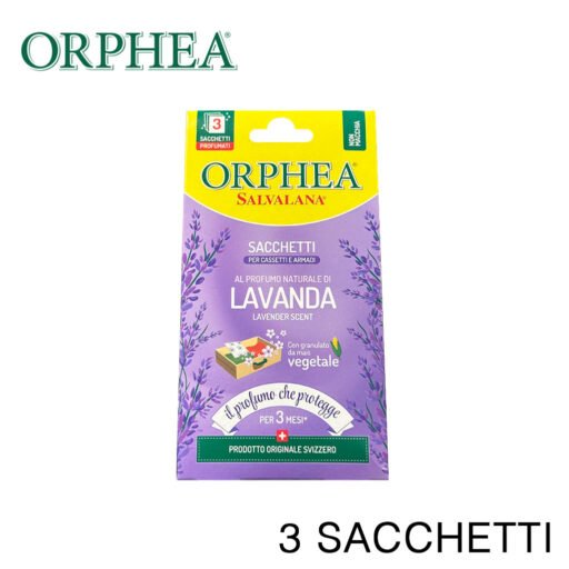 Orphea Sacchetti Profumati Per Cassetti Lavanda 3Sacchetti Art.118411 12Pz