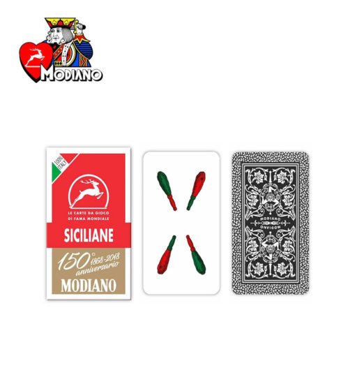 Siciliane 150 Rosso Carte Da Gioco Modiano Art.300083 Pz1