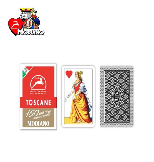Toscane 150 Rosso Carte Da Gioco Modiano Art.300119 Pz1