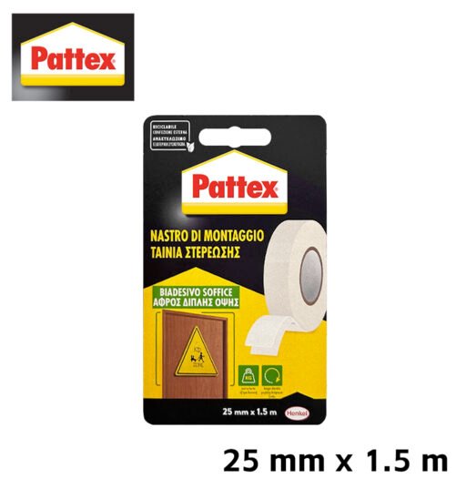Biadesivo 25Mmx1.5Mt Soft Art.2857493 Pattex Bl1
