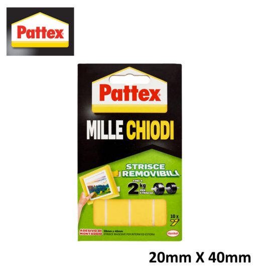 Millechiodi 10Pz Tape Removibile Art.1415614 Pattex Bl1