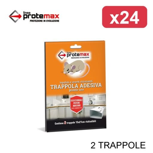 PROTEMAX X2 TRAPPOLA ADESIVA TOPOLINI INSETTI