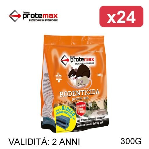 PROTEMAX RODENTICIDA BLOCCO PARAFFINATO 300G