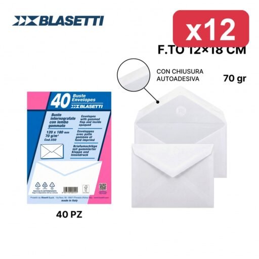 BLASETTI 40 BUSTE GOMM S/F 12X18