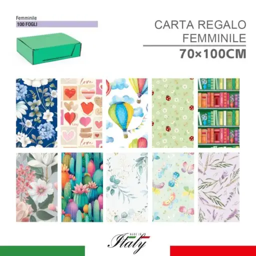 CARTA REGALO NATALE FANTASY 100FF 70X100 ART.HD18165