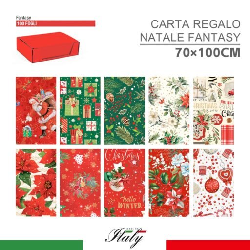 CARTA REGALO NATALE FANTASY 100FF 70X100