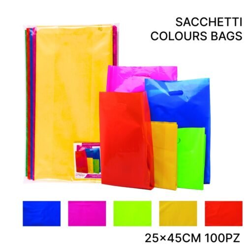 BUSTA PVC 25X45 COLORI ASSORTITI 100PZ