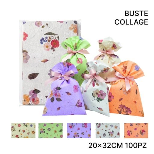BUSTE SACCO 20X32  COLLAGE ASS. 100PZ