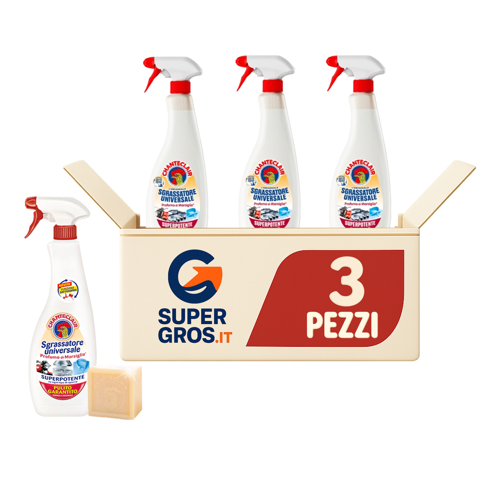 Chanteclair Sgrassatore Spray Marsiglia 600Ml Art.0126710It 3 - immagine 4