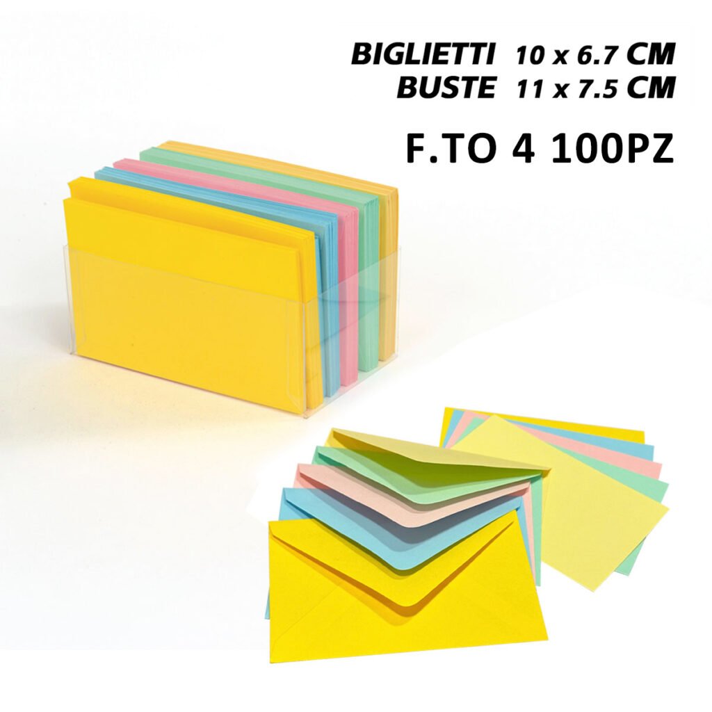 Biglietti E Buste F.To 4 100 100 Colori Tenui Art.Lf40016F4 1Pz