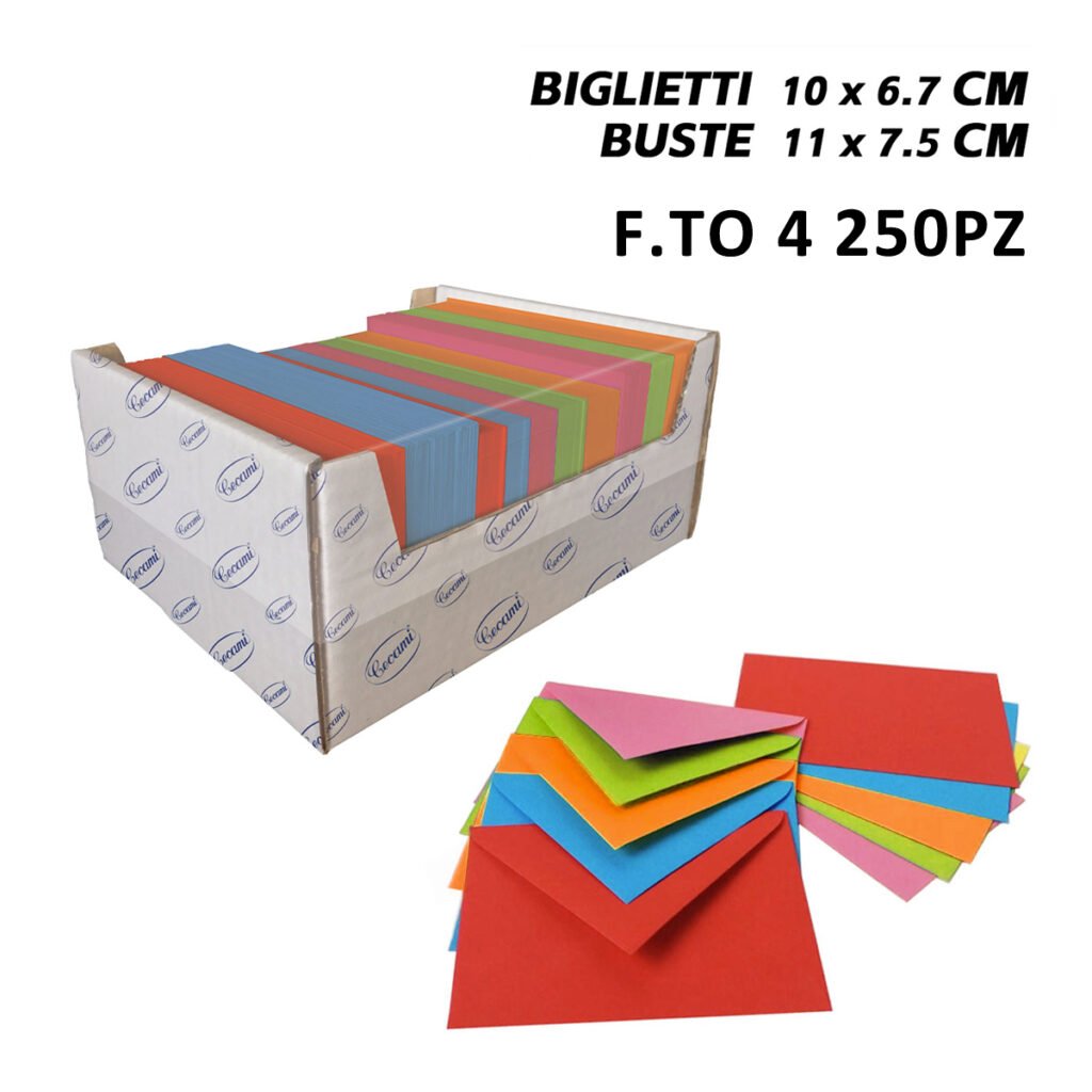 Biglietti E Buste F.To 4 250 250 Colori Forti Art.Lf40030F4 1Pz