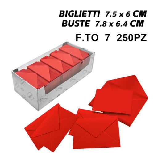 Biglietti E Buste F.To 7 250 250 Rosso Art.Lf40031F7