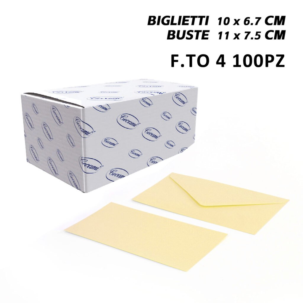 Biglietti E Buste F.To 4 100 100 Avorio Art.Lf40037F4 1Pz