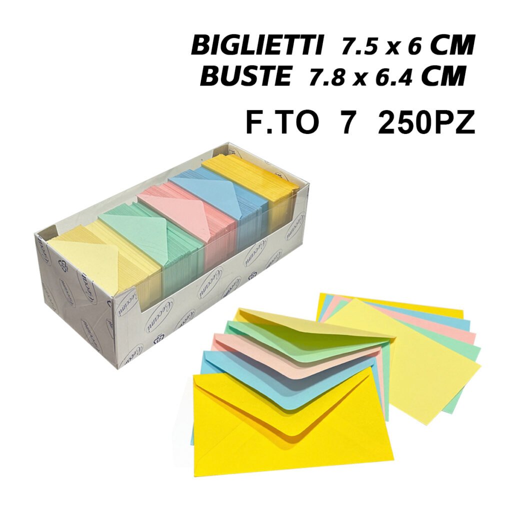 Biglietti E Buste F.To 7 250 250 Colori Tenui Art.Lf40053F7