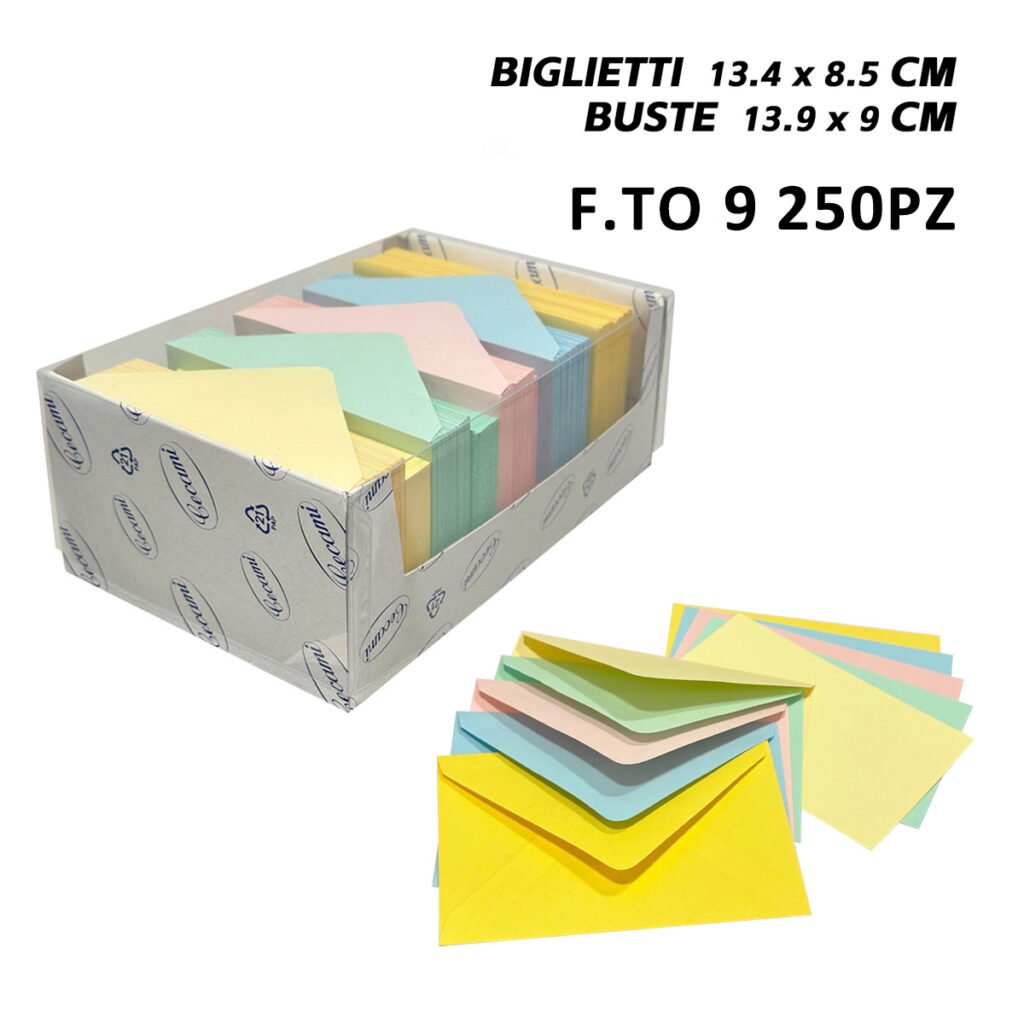 Biglietti E Buste F.To 9 250 250 Colori Tenui Art.Lf40053F9 1Pz