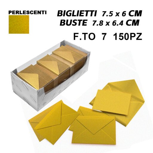 Biglietti E Buste F.To 7 150 150 Oro Perlescente Art.Lf40056F7