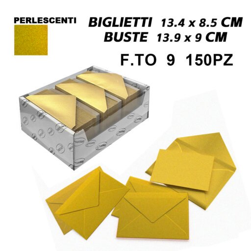 Biglietti E Buste F.To 9 150 150 Oro Perlescente Art.Lf40056F9