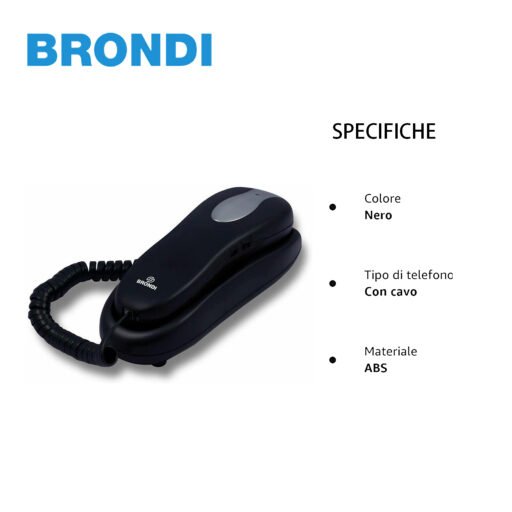 Brondi Nemo Nero Telefono Con Cavo