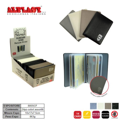 Portadocumenti 24Pz Antifurto Scudo Alplast Art.880Scf Pz1