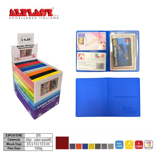 Porta Card 24Pz Tu Color.Ass. Alplast Art.205 Pz1