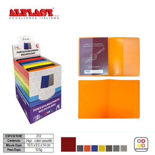 Portapassaporto 24Pz Tu Color.Ass. Alplast Art.212 Pz1