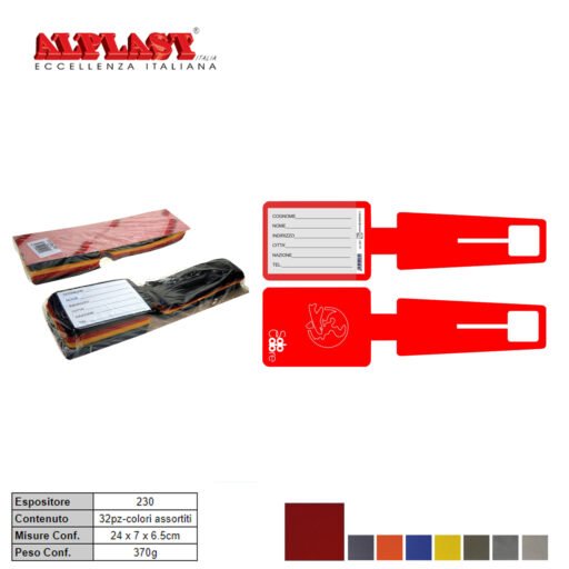 Segna Bagaglio 32Pz Tu Color.Ass. Alplast Art.230 Pz1