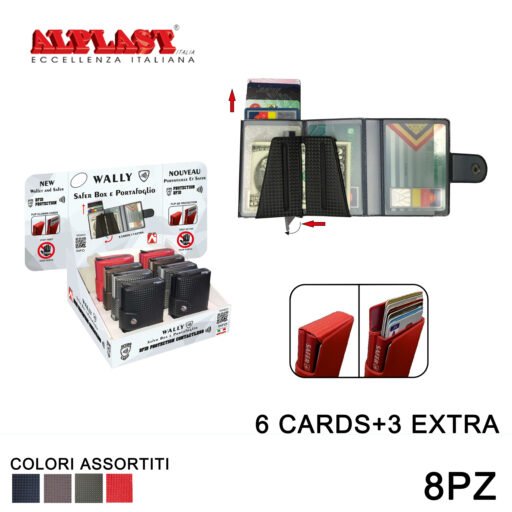 Portafoglio Portacard 8Pz Wally Carbon Alplast Art.1030Sc Apz1