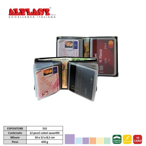 Portafoglio Portacard 12Pz Alplast Art.532 Pz1