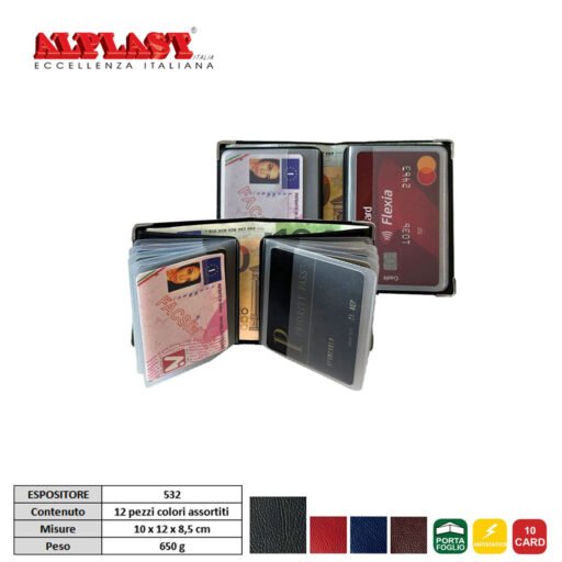 Portafoglio Portacard 12Pz Alplast Art.533 Pz1