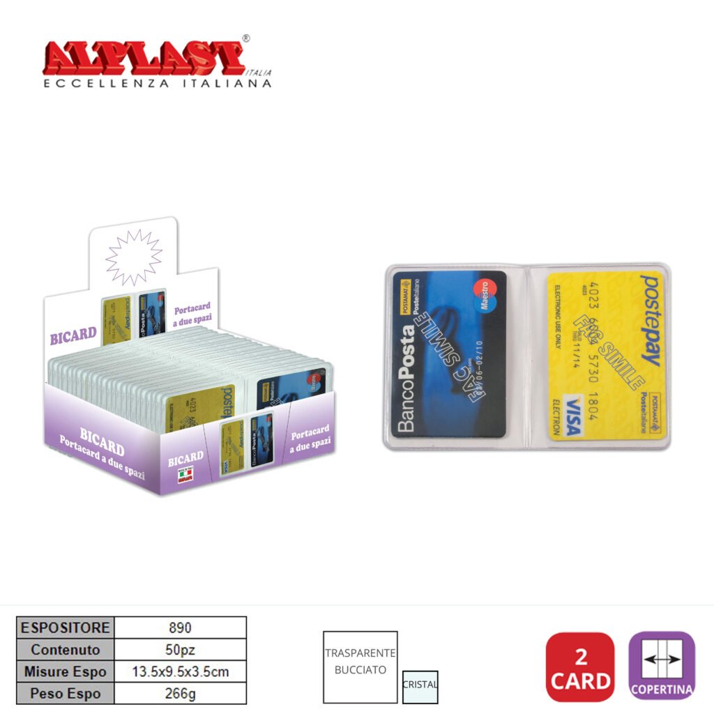 Porta Card 50Pz Alplast Art.890 Pz1