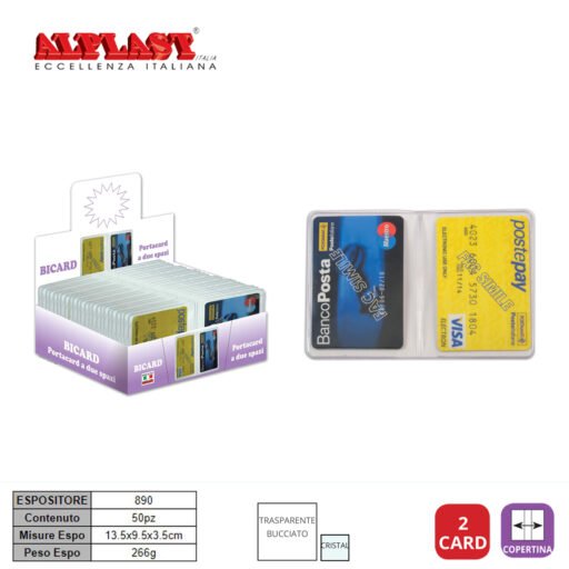 Porta Card 50Pz Alplast Art.890 Pz1