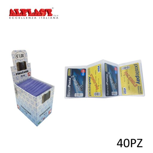 Porta Card 40Pz Fisarmonica 4 Ps Alplast Art.894 Pz1