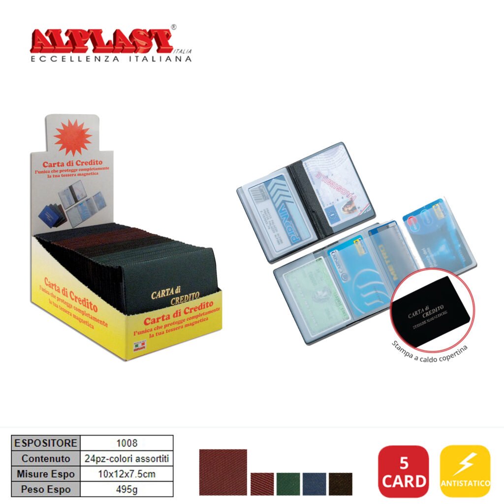 Porta Card 24Pz Color.Ass Alplast Art.1008 Pz1