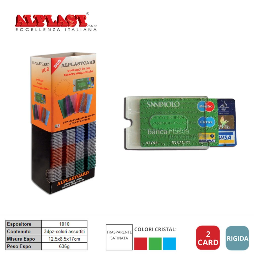Porta Card Duo 34Pz Color.Ass. Alplast Art.1010 Pz1