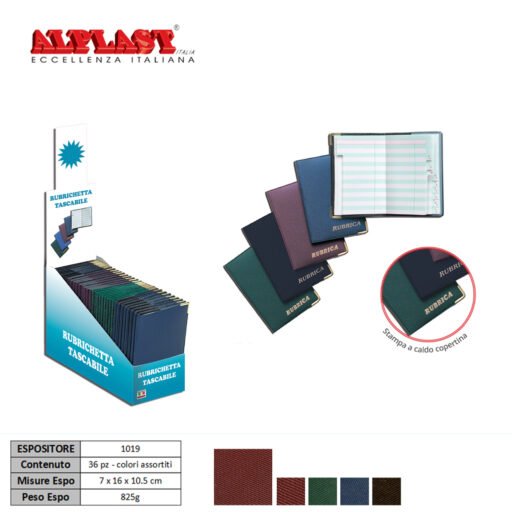 Rubrichetta 36Pz Tascabile 24Fg Alplast Art.1019 Pz1