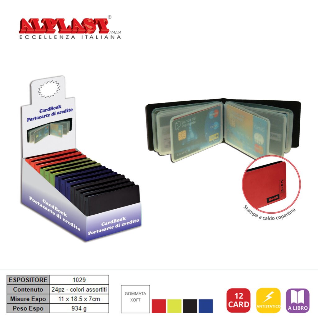 Porta Card 24Pz Color.Ass. Alplast Art.1029 Pz1