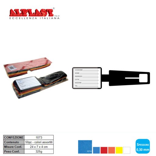 Segna Bagaglio 50Pz Pvc Alplast Art.1073 Pz1