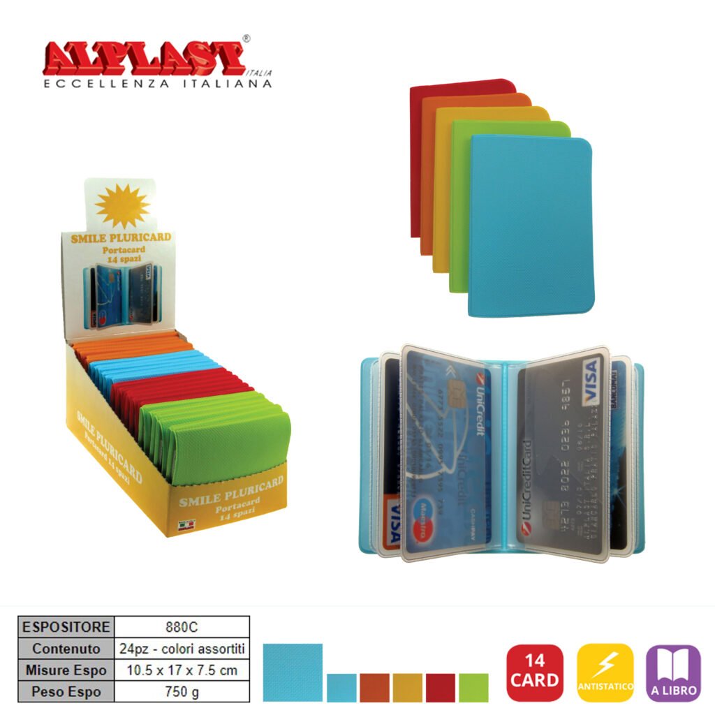 Porta Card 24Pz Color.Ass.Past Alplast Art. 880 C Pz1