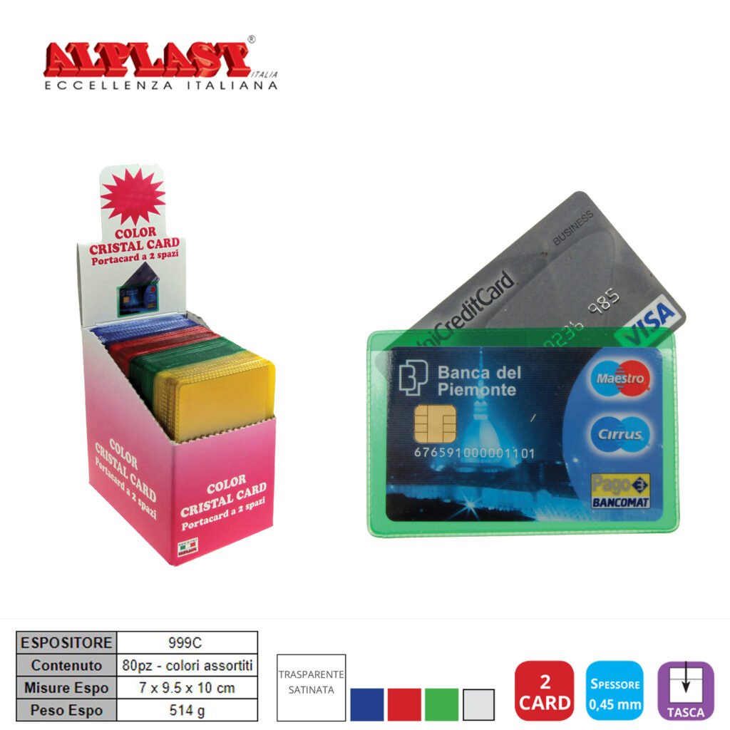 Porta Card Duo 80Pz Color.Ass. Alplast Art.999 C Pz1