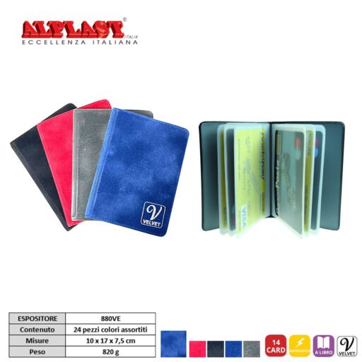 Porta Card 24Pz Velvet Alplast Art.880Ve Pz1