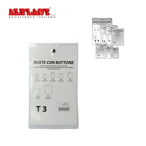 T3 12.5X20.5Cm Porta Doc. 50Pz Alplast Art.994T3 Pz1