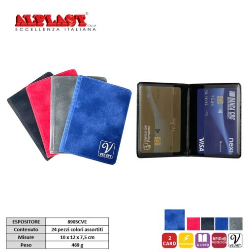 Porta Card Scudo 24Pz Color.Ass.Past. Alplast Art.890Scve Pz1