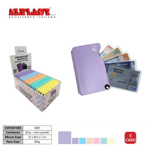 Pokercard 20Pz Color.Past. Alplast Art.905P Pz1