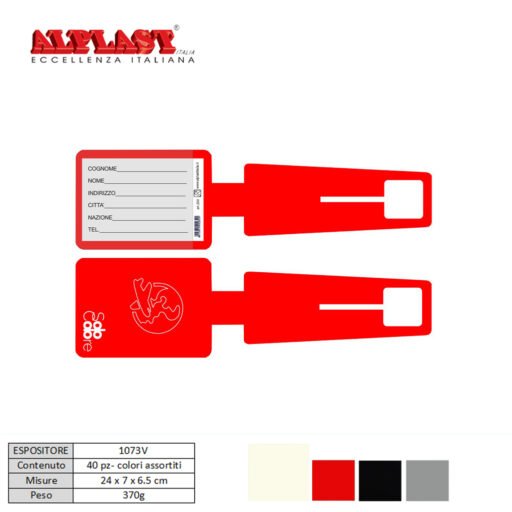 Segna Bagaglio 40Pz Pvc In Vernice Alplast Art.1073V Pz1