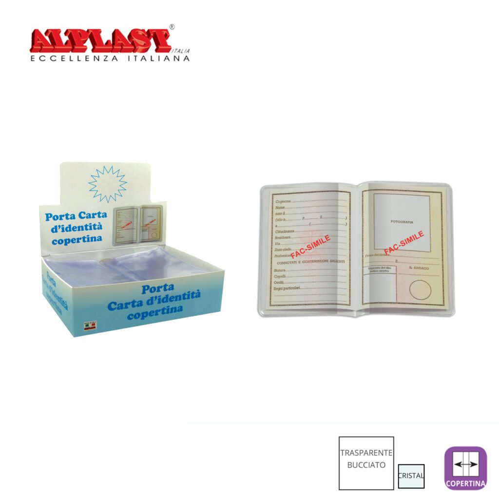 Carta Identita Tasca 100Pz Alplast Art.1016V Pz1