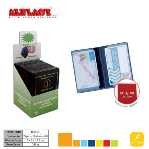 Porta Patente Card 24Pz Color Past Alplast Art.1006Nc Pz1