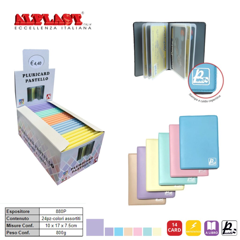 Porta Card 24Pz Color.Past Alplast Art.880P Pz1
