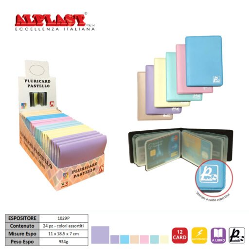 Porta Card Book 24Pz Color.Past. Alplast Art.1029P Pz1