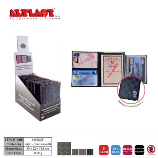 Porta Documenti 24Pz Antifurto Scudo Alplast Art.1060Scf Pz1