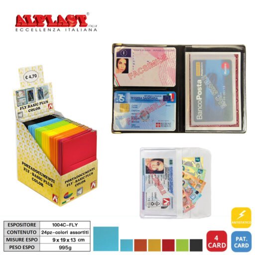 Porta Documenti Banconote 24Pz Alplast Art.1004C-Fly Pz1